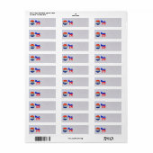 Sticker d'adresse de retour démocrate de vote (Feuille entière)