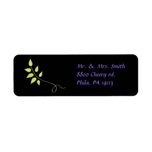 Sticker d'adresse de retour Dove of Peace Leaf (Devant)