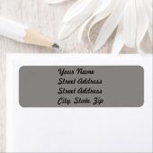 Sticker d'adresse de retour gris clair (En situation)