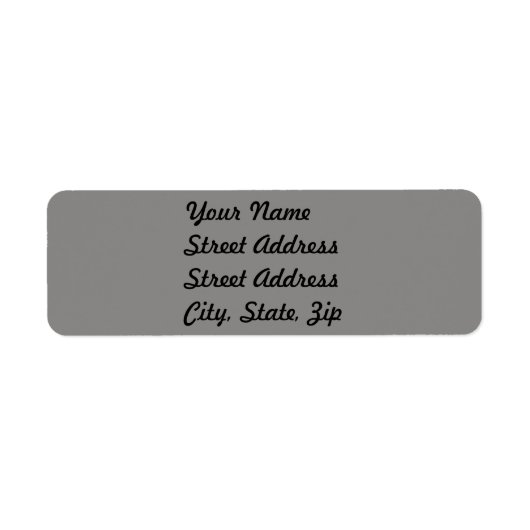 Sticker d'adresse de retour gris clair (Devant)