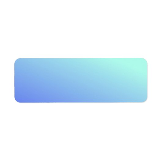 Sticker d'adresse de retour Ombré Blue à Aqua (Devant)