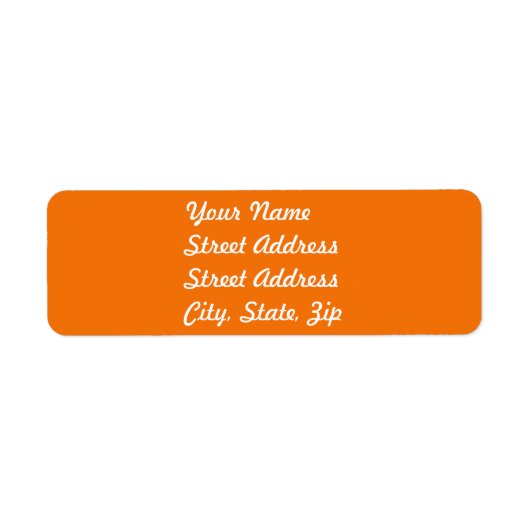 Sticker d'adresse de retour orange (Devant)