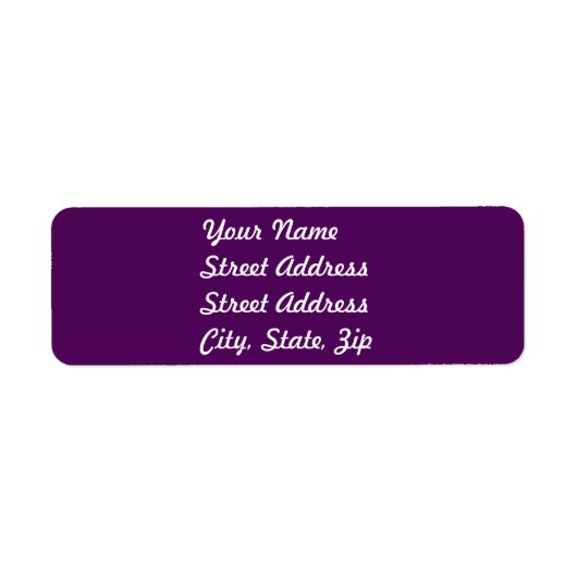 Sticker d'adresse de retour Plum Purple (Devant)