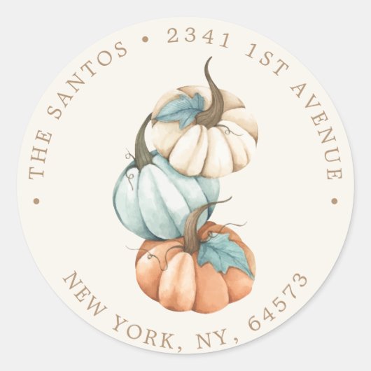 Sticker d'adresse de retour - Rustique automne aut (Devant)