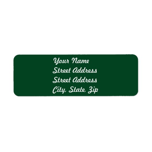Sticker d'adresse de retour vert forêt (Devant)
