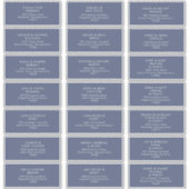 Sticker d'adresse du Mariage de Dark Navy (Devant)