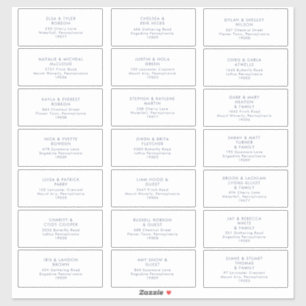 Sticker d'adresse du Mariage de police Dark Navy