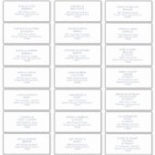 Sticker d'adresse du Mariage de police Dark Navy (Devant)