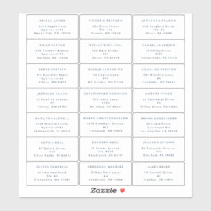 Sticker d'adresse du Mariage moderne Bold Navy