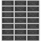 Sticker d'adresse du Mariage moderne en gras noir (Devant)