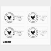 Sticker d'adresse en carton d'oeuf de ferme Best S (Feuille)