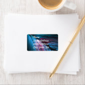 Sticker d'adresse en marbre bleu (En situation)