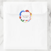 Sticker d'adresse Fleurs vives (Sac)