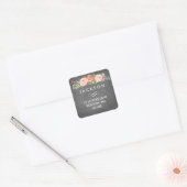 Sticker d'adresse florale du jardin rose (Enveloppe)