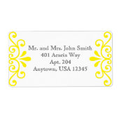 Sticker d'adresse jaune (Devant)