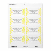 Sticker d'adresse jaune (Feuille entière)