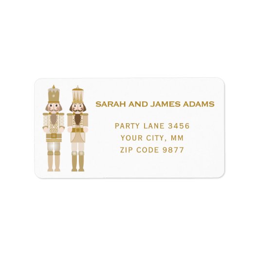 STICKER D'ADRESSE NUTCRACKER D'OR NOËL (Devant)