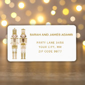STICKER D'ADRESSE NUTCRACKER D'OR NOËL