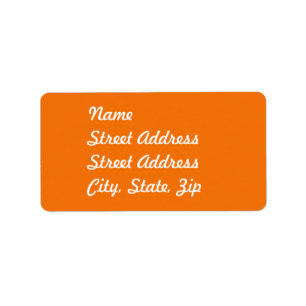 Sticker d'adresse orange