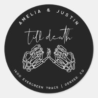 Sticker d'adresse pour Mariage gothique jusqu'à la
