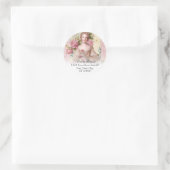 Sticker d'adresse Rococo rose (Sac)
