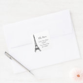 Sticker d'adresse Tour Eiffel (Enveloppe)