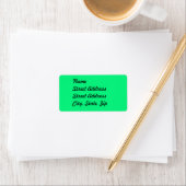 Sticker d'adresse verte (En situation)