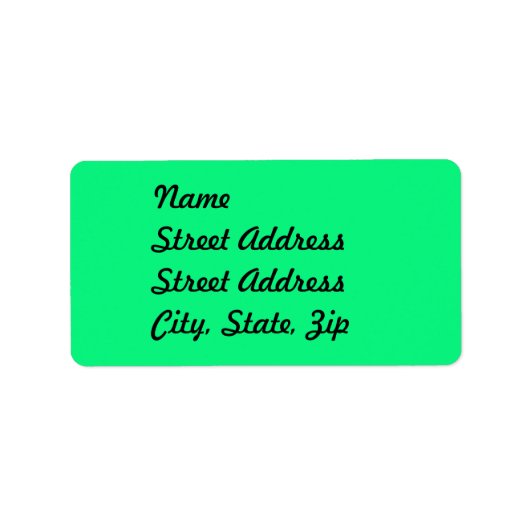 Sticker d'adresse verte (Devant)
