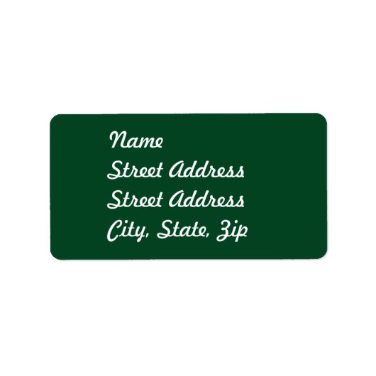 Sticker d'adresse verte de la forêt (Devant)