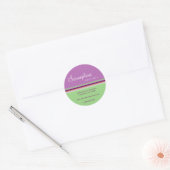 Sticker d'adresse verte et violette (Enveloppe)