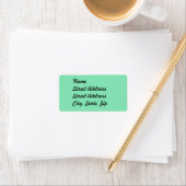 Sticker d'adresse verte Light Pastel Mint (En situation)