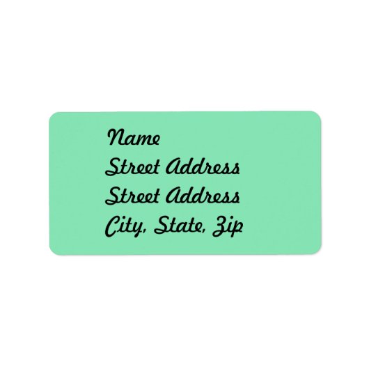 Sticker d'adresse verte Light Pastel Mint (Devant)