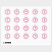 Sticker d'affaires Pink Polka Pink Baked avec amou (Feuille)
