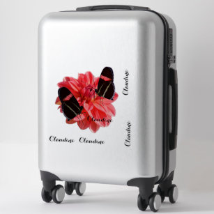 Sticker Dahlia de papillon de bagage d'autocollant de