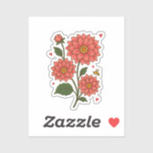 Sticker Dahlia Flower (Feuille)