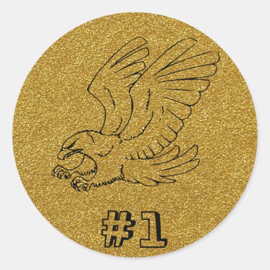 Sticker d'aigle d'or (Devant)