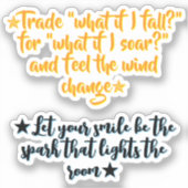 Sticker Daily Inspirational Quotes | Positive Motivational (Recto)