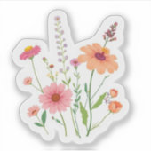 Sticker Dainty Wildflowers Botanical Floral  (Devant)