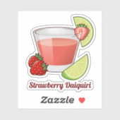 Sticker Daiquiri aux fraises (Feuille)