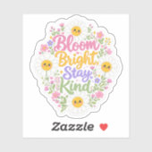 Sticker Daisy : Épanouissez-vous, restez gentil (Feuille)