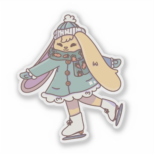 Sticker Daisy Ice Skating (Devant)