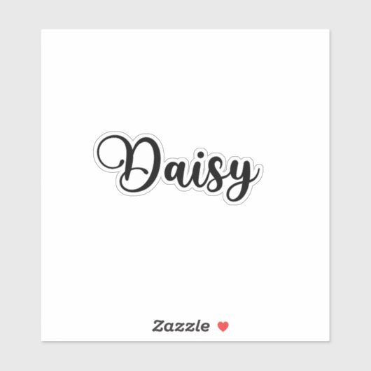 Sticker Daisy Name - Calligraphie manuscrite (Feuille)
