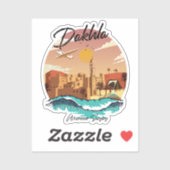 Sticker Dakhla Maroc surf (Feuille)