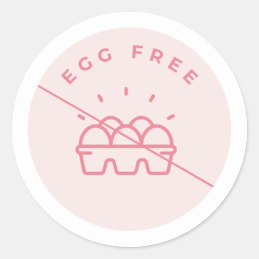 Sticker d'alerte d'allergie sans oeuf (Devant)