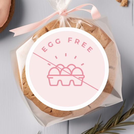 Sticker d'alerte d'allergie sans oeuf