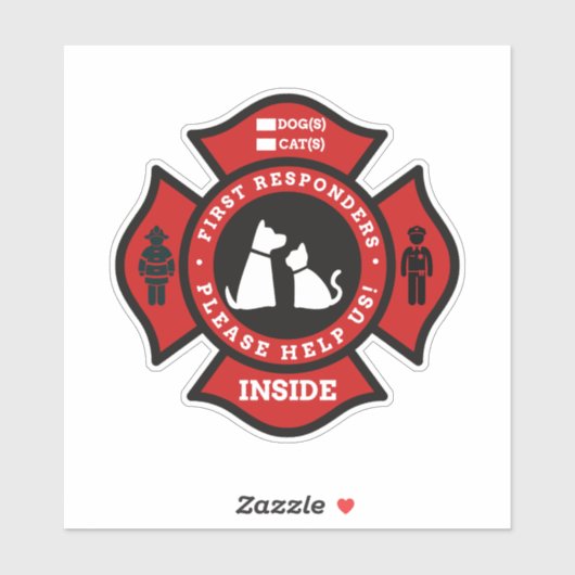 Sticker d'alerte personnalisé pour animaux pour le (Feuille)