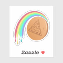 Sticker Dalgona Triangle Multiples Fonte Arc-en-ci