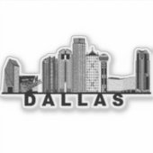 Sticker Dallas Skyline Silhouette  (Devant)