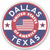 Sticker DALLAS, Texas (Devant)