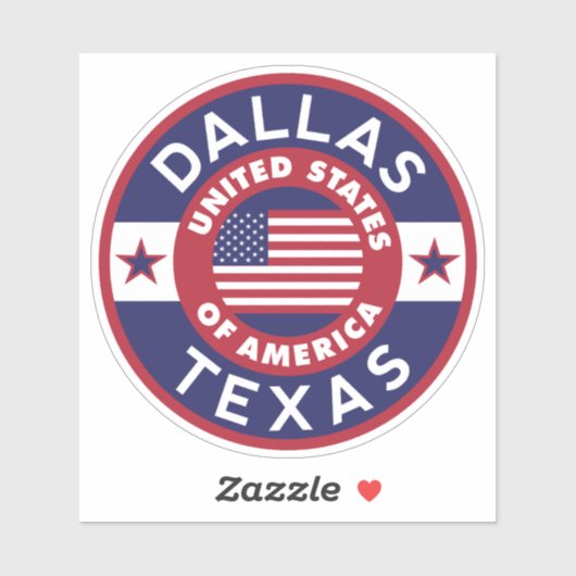 Sticker DALLAS, Texas (Feuille)